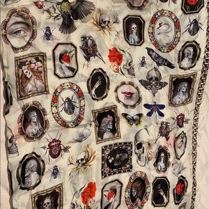 Alexander McQueen "Cameo Curiosities" print scarf.